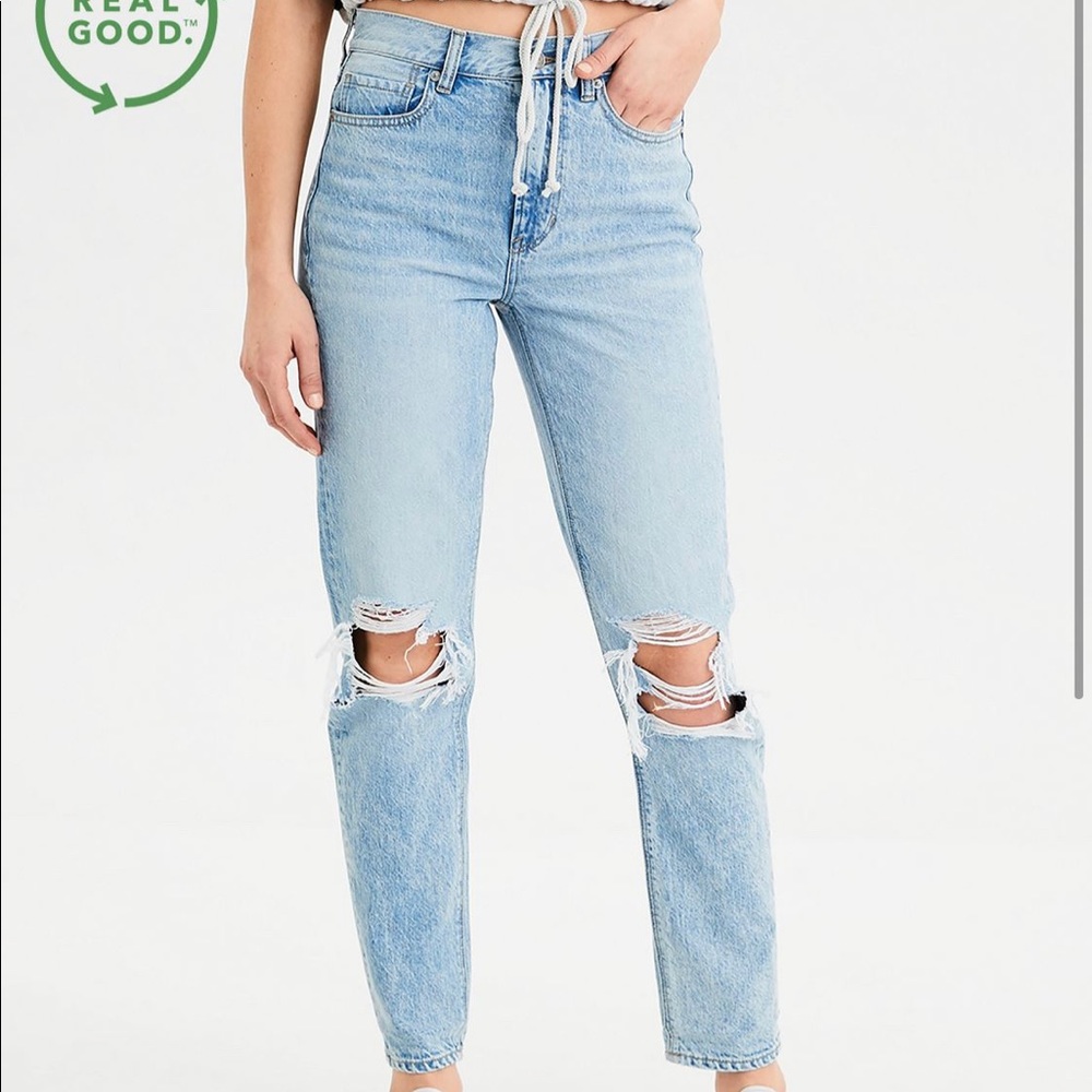 AE Mom Jeans (Distressed)